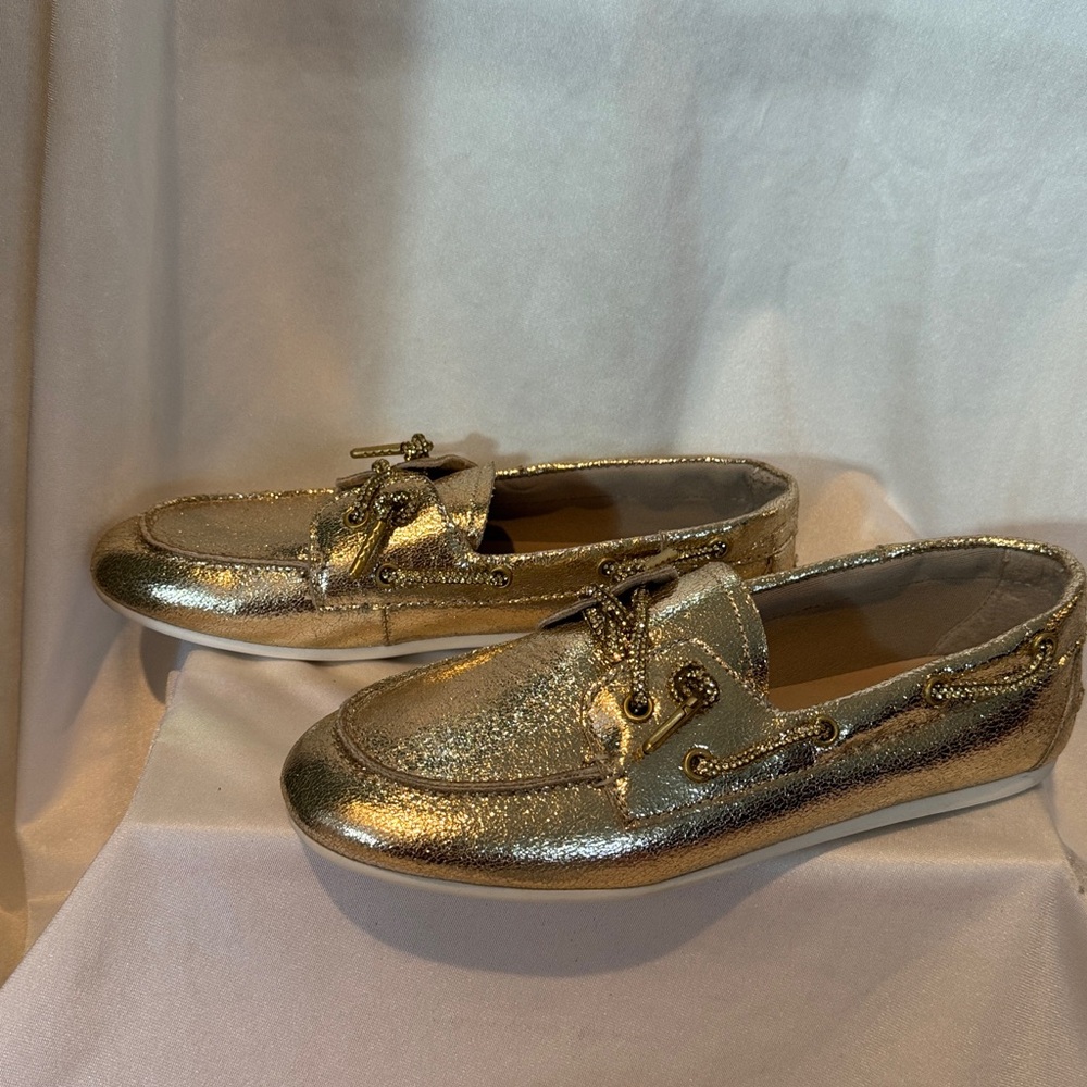 Sugar Mars Bling Gold Metallic Women's Loafers Size 7.5